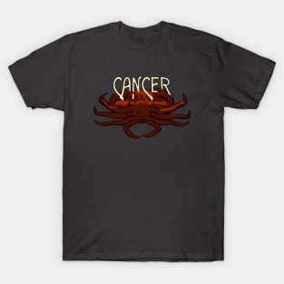 Red Crab Cancer Zodiac - Astrology Shirt T-Shirt